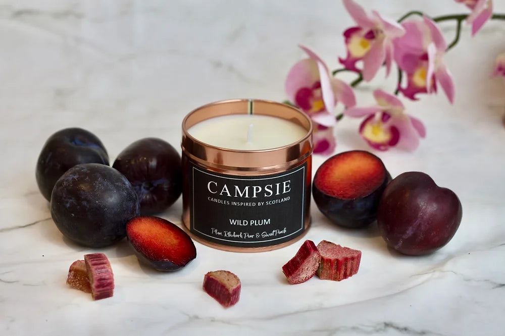 CAMPSIE Candles Rose Gold Christmas Candle Tins