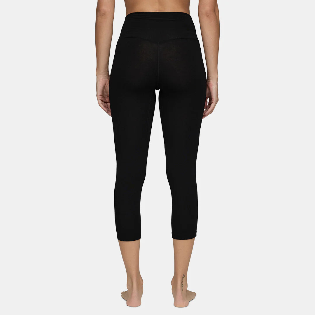 LeBent Women's Merino Midweight 3/4 Base Layer Bottoms