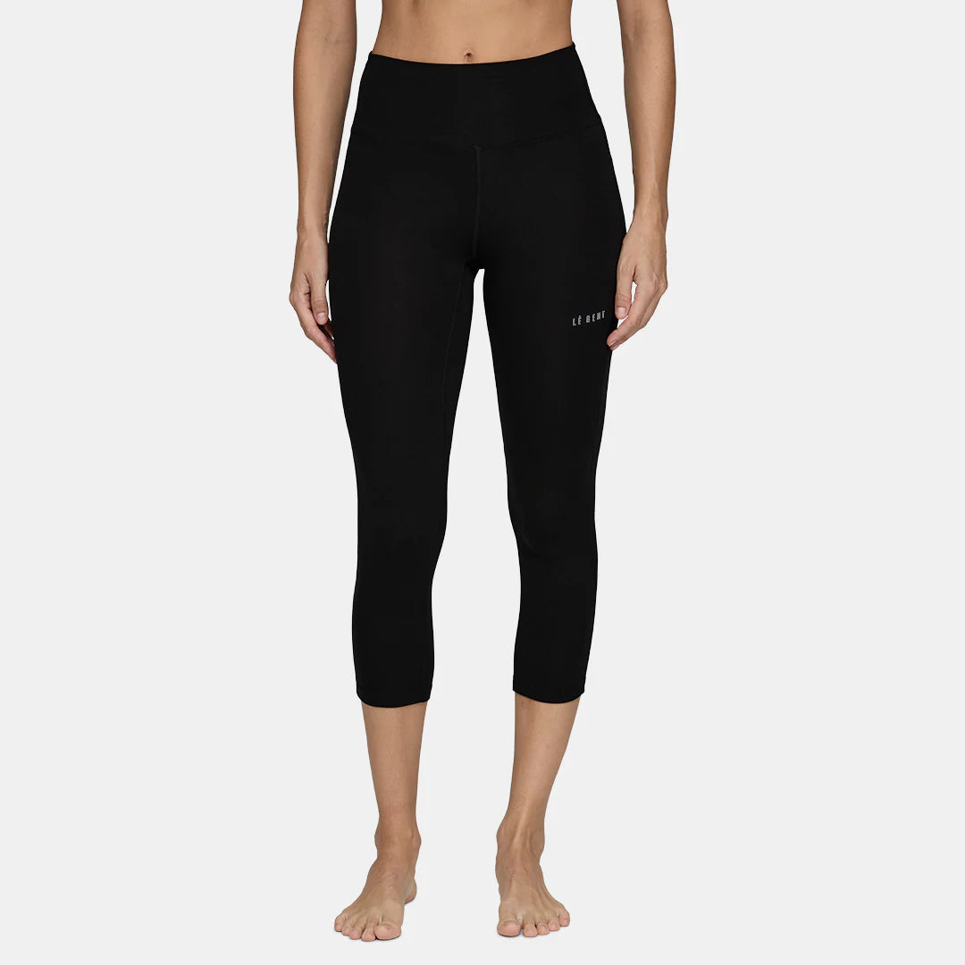 LeBent Women's Merino Midweight 3/4 Base Layer Bottoms