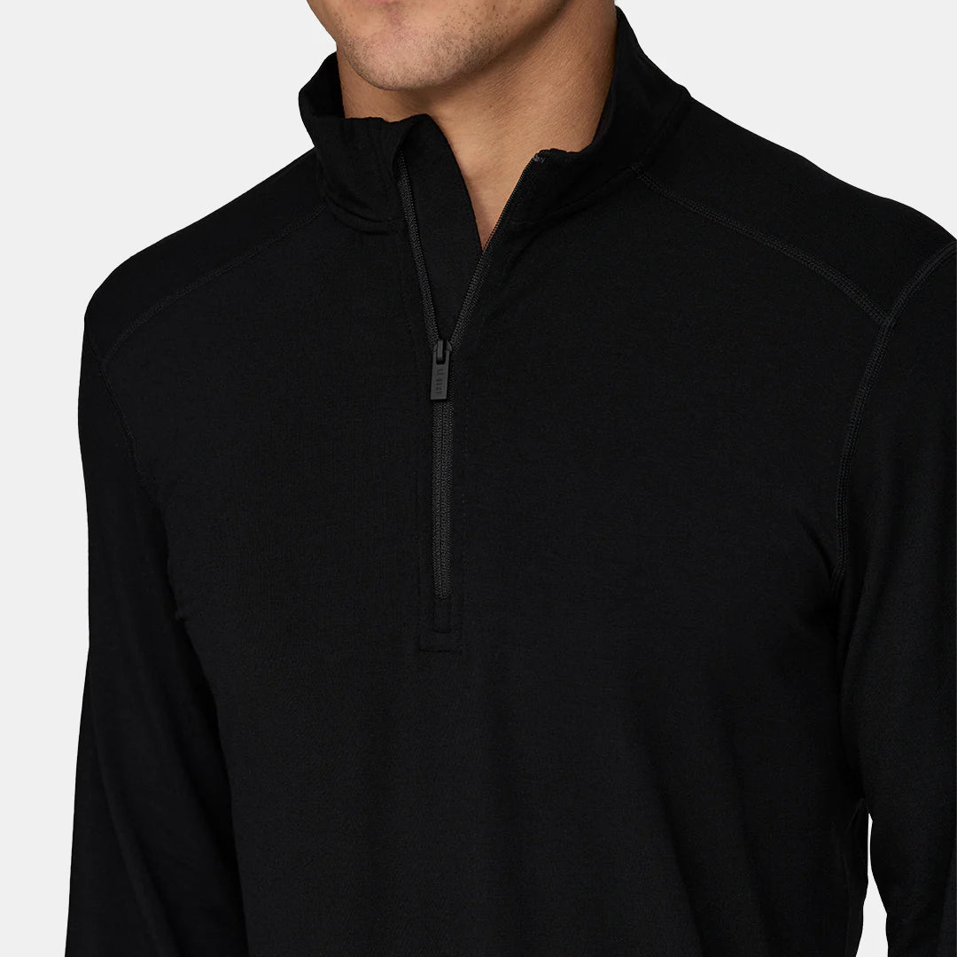 LeBent Men's Merino Midweight Base Layer 1/4 Zip Top