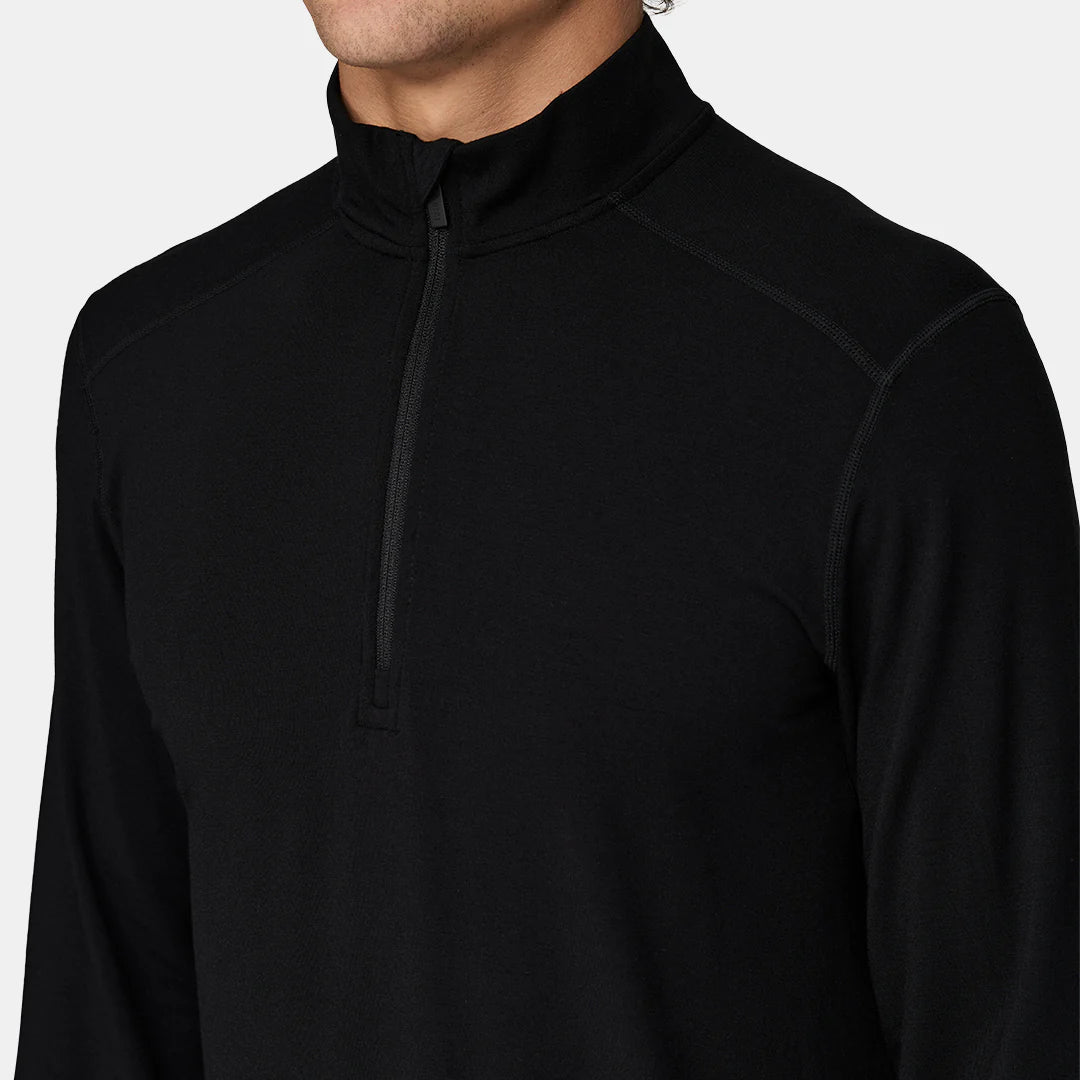 LeBent Men's Merino Midweight Base Layer 1/4 Zip Top
