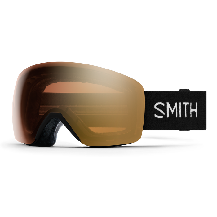 Smith Skyline Ski Goggles - Black + ChromaPop™ Pro Photochromic Gold Mirror Lens