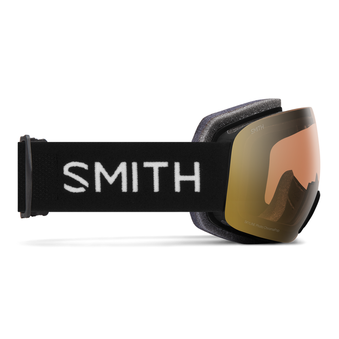 Smith Skyline Ski Goggles - Black + ChromaPop™ Pro Photochromic Gold Mirror Lens