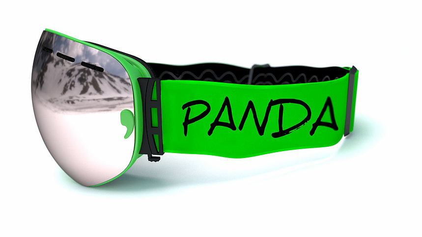 Panda Optics Diablo Polarised Adult Ski Goggles - Green